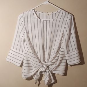 Indulge tie front blouse